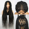 36" Knotless Box Braid Full Lace Wig | Synthetic | Black Women