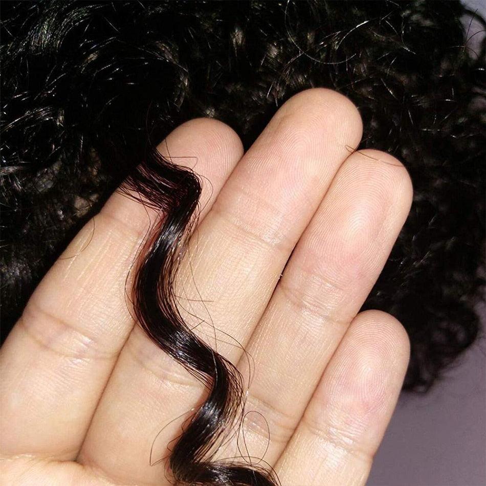 Short Kinky Curly Pixie Cut Wig | No Lace | Brazilian Human Hair